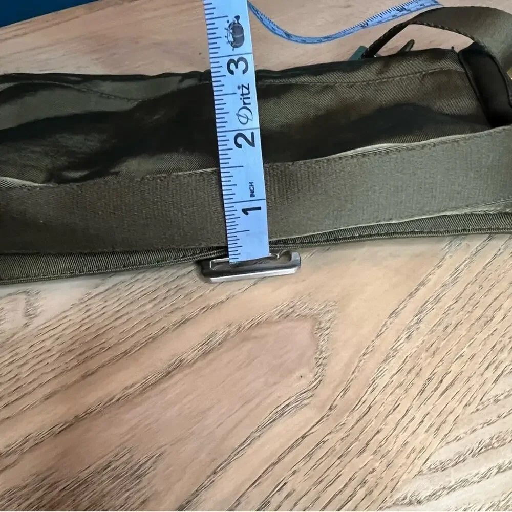 Dion Lee Utility Shoulder Bag Olive Green Twill Cargo Pockets Nylon Strap Y2K